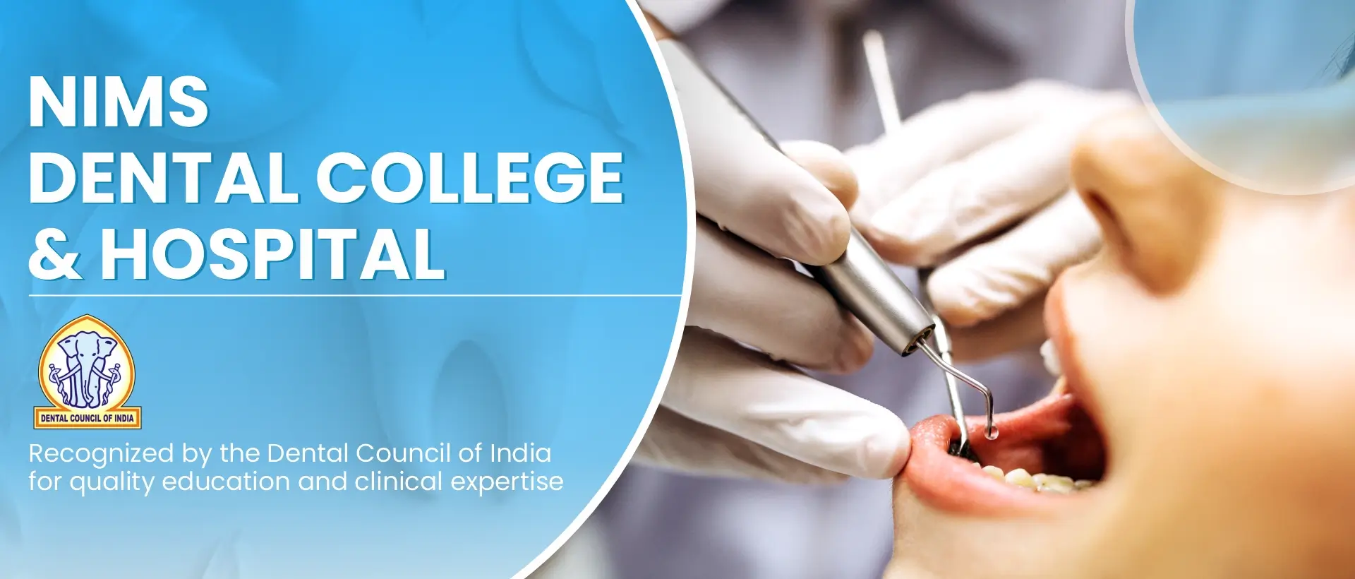 Nims Dental College Banner